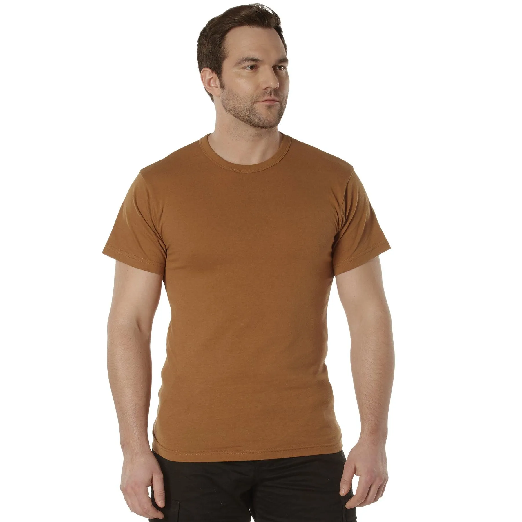 Solid Color T-Shirt with Cotton / Polyester Blend