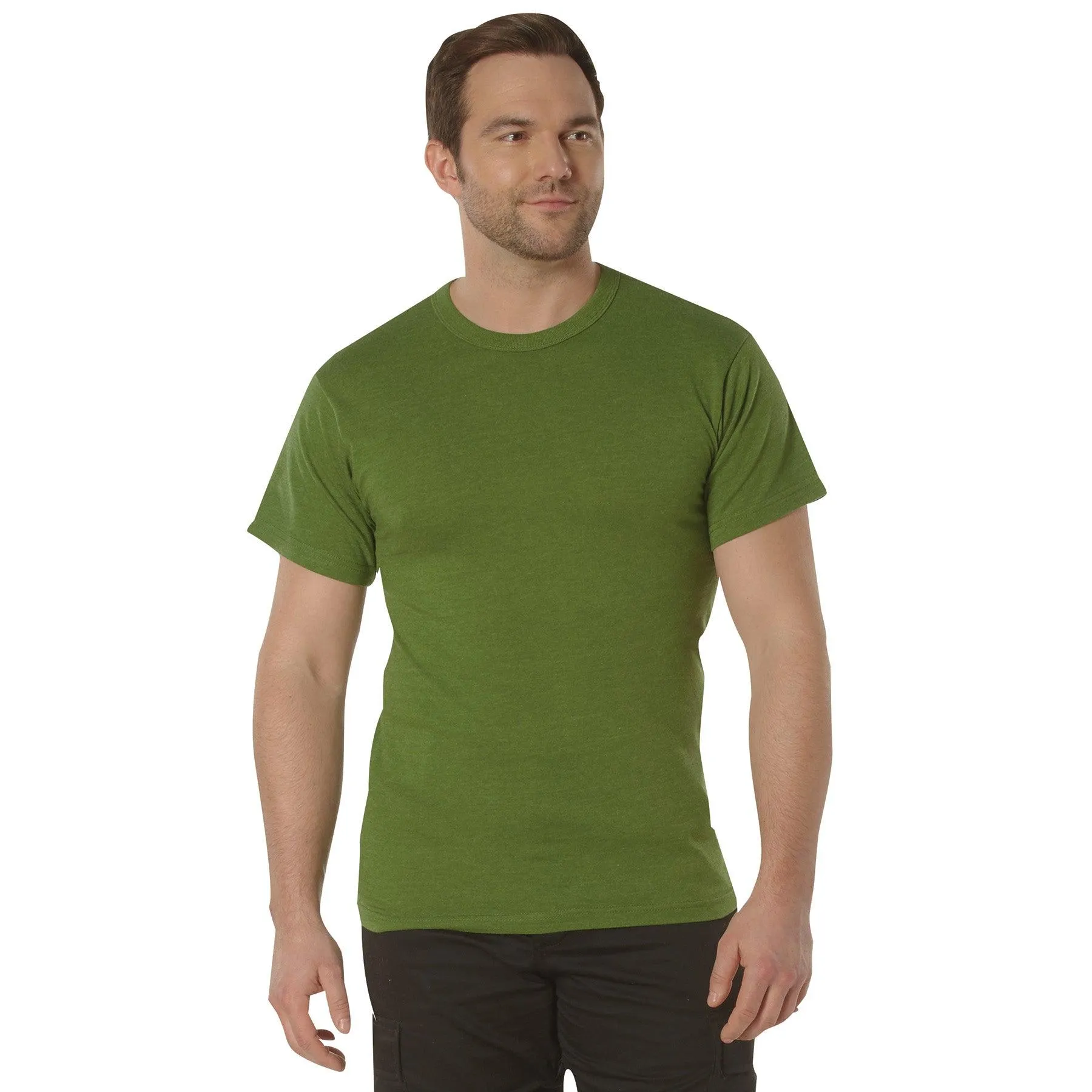 Solid Color T-Shirt with Cotton / Polyester Blend