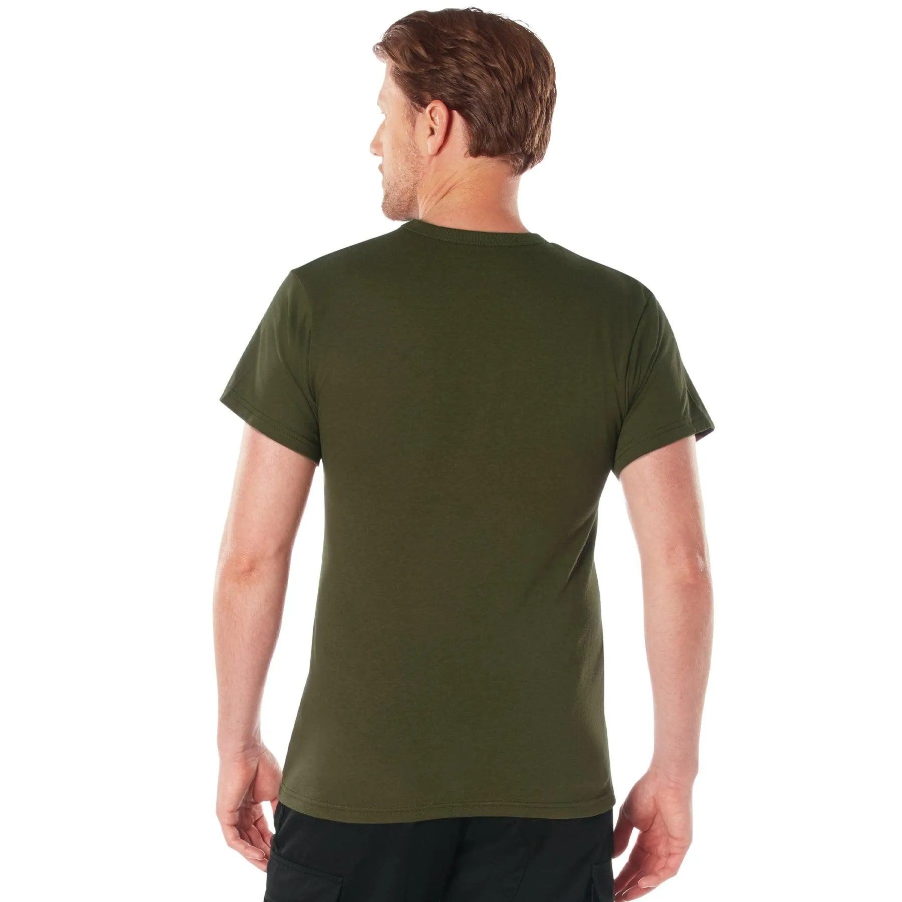 Solid Color T-Shirt with Cotton / Polyester Blend