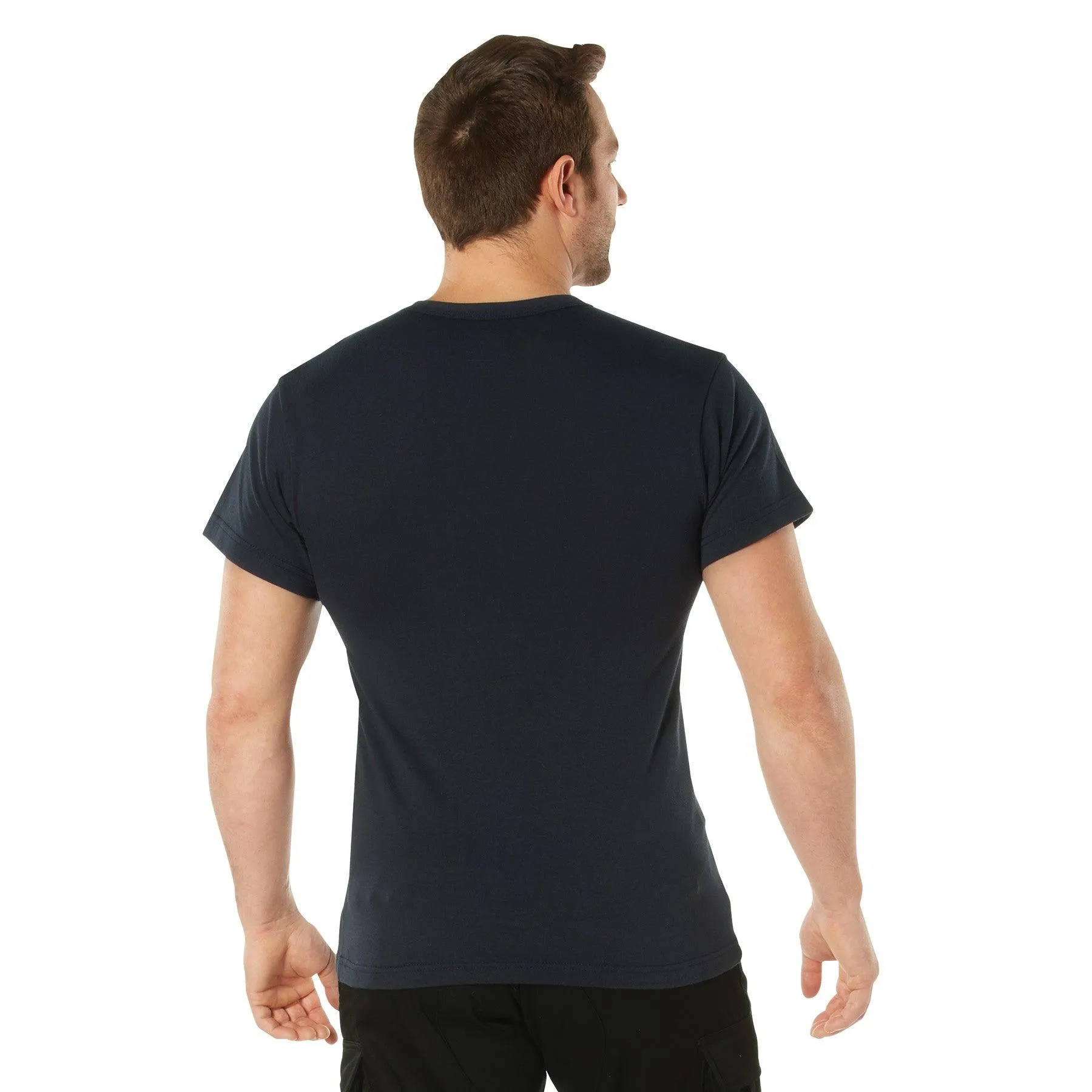 Solid Color T-Shirt with Cotton / Polyester Blend