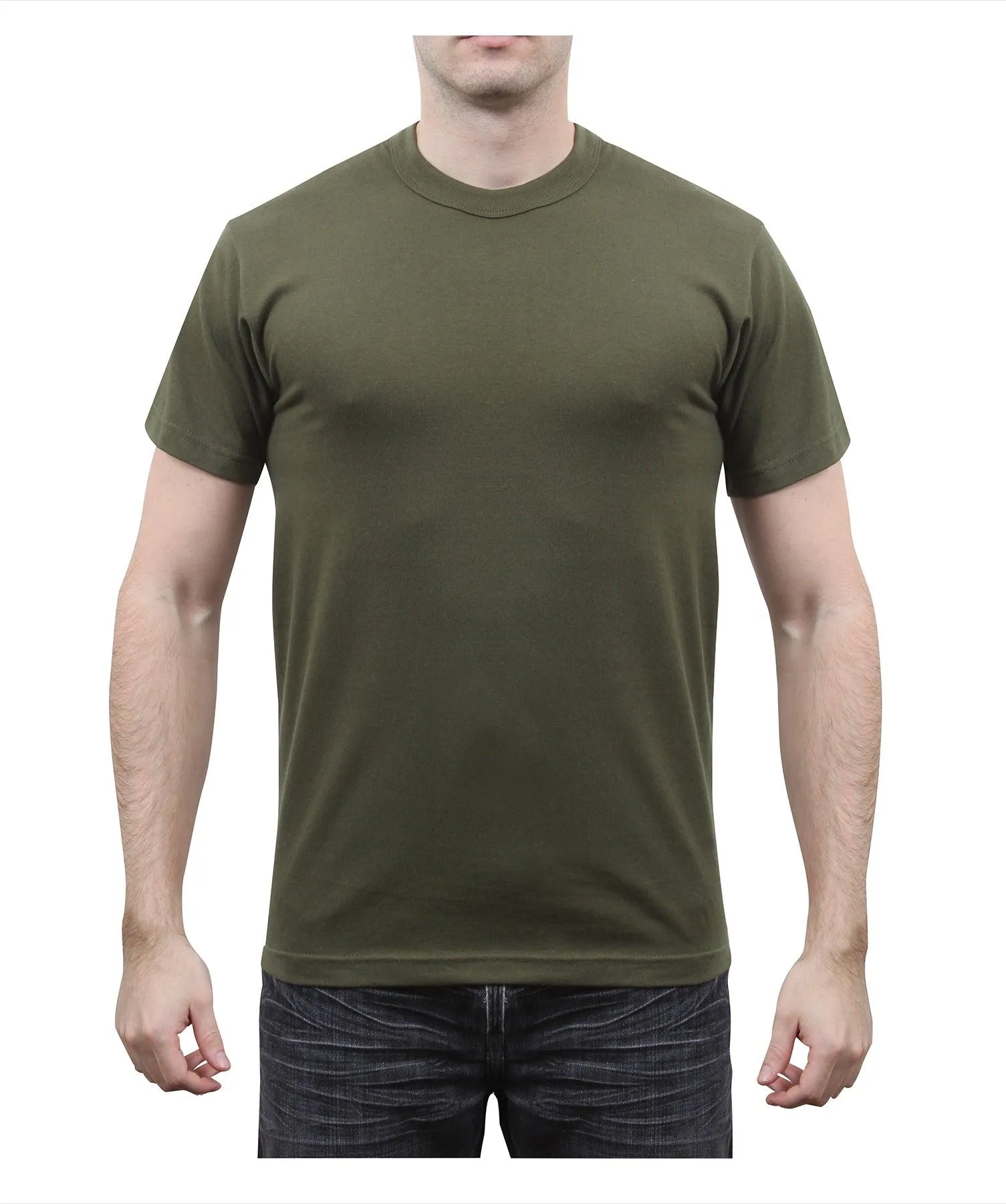 Solid Color T-Shirt with Cotton / Polyester Blend