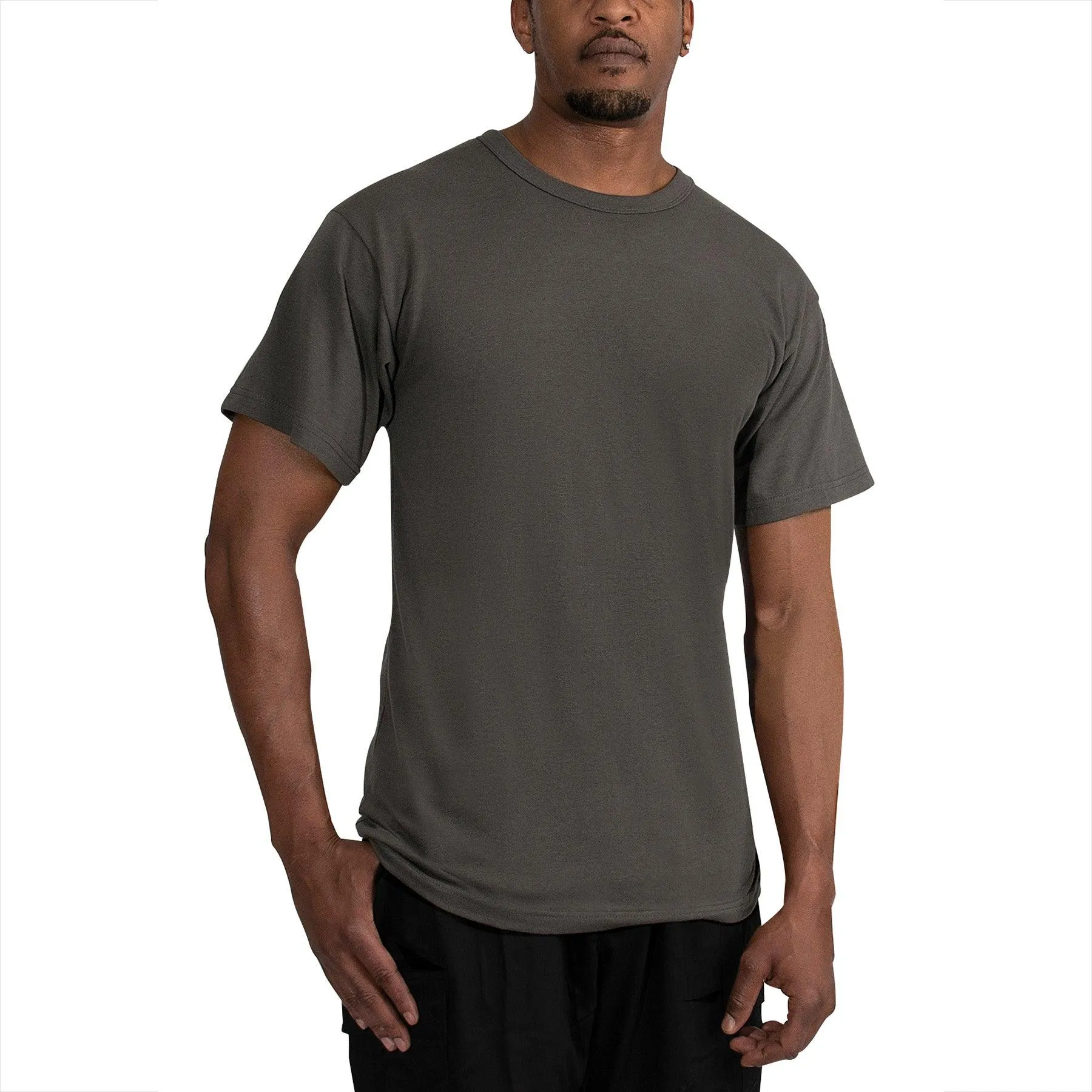 Solid Color T-Shirt with Cotton / Polyester Blend