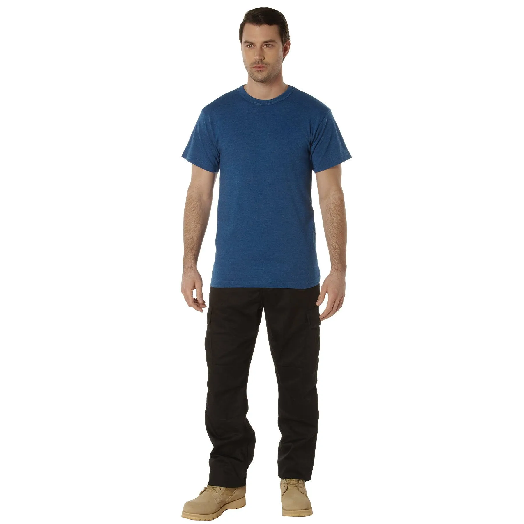 Solid Color T-Shirt with Cotton / Polyester Blend