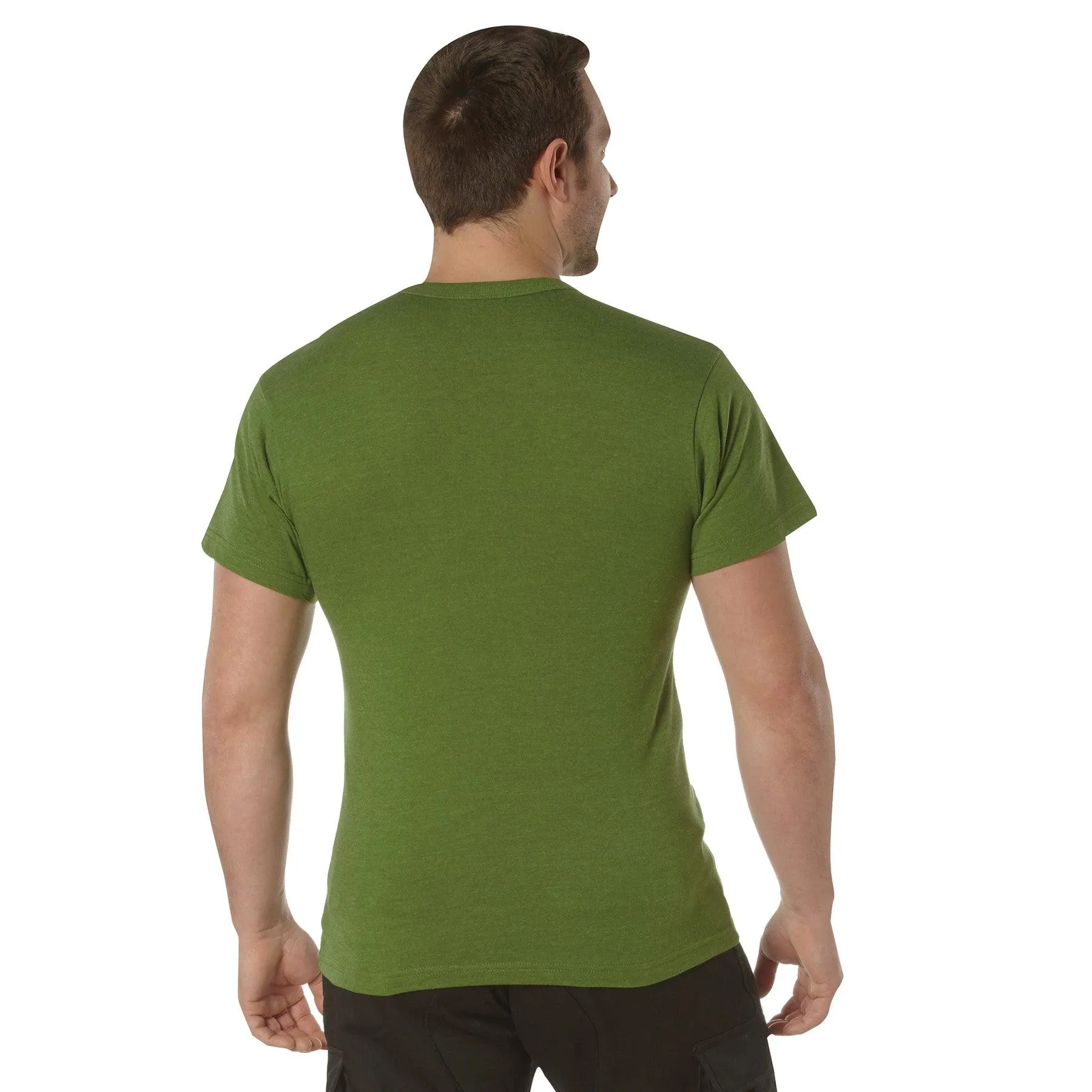 Solid Color T-Shirt with Cotton / Polyester Blend