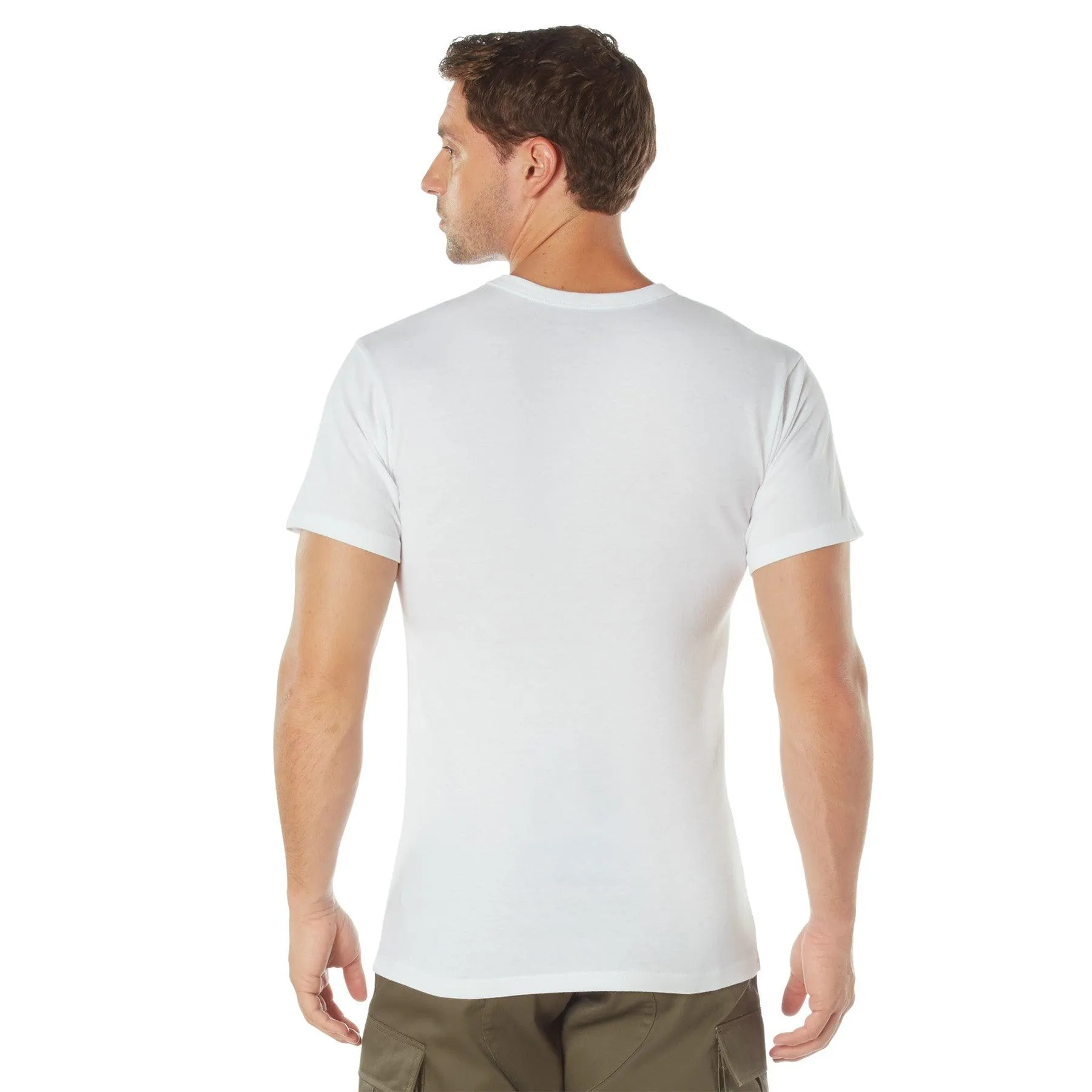 Solid Color T-Shirt with Cotton / Polyester Blend