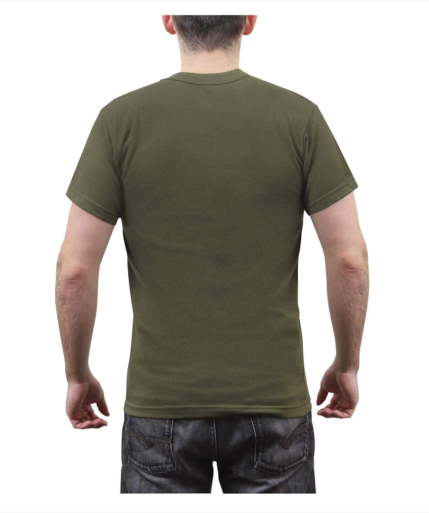 Solid Color T-Shirt with Cotton / Polyester Blend