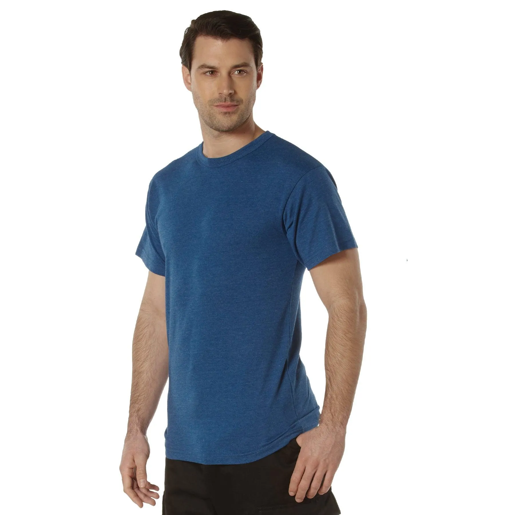 Solid Color T-Shirt with Cotton / Polyester Blend