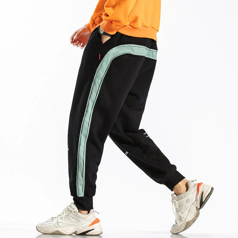 Spring New Stitching sweatpants