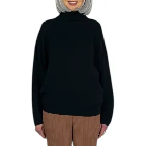 STRETCHY WOOL TURTLENECK TOP