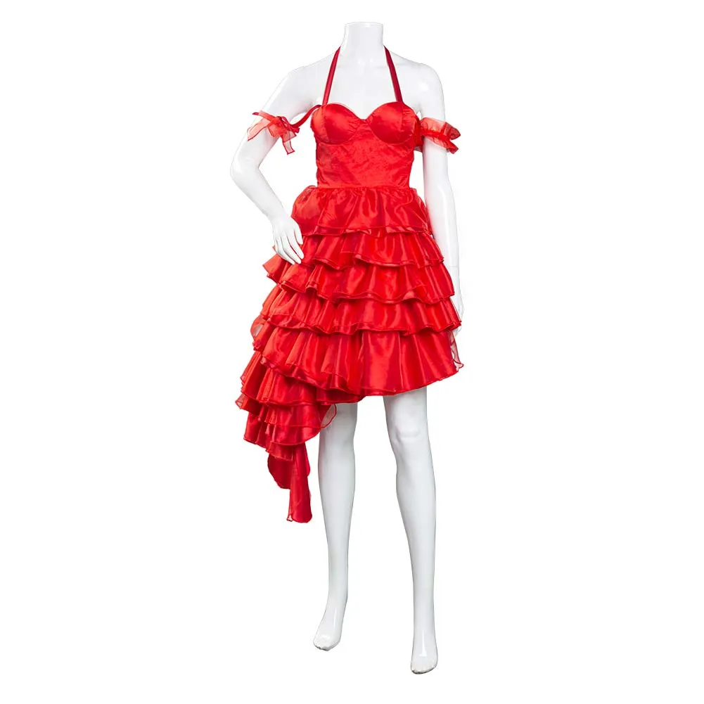 Suicide Squad(2021) Harley Quinn Red Dress Halloween Carnival Suit Cosplay Costume