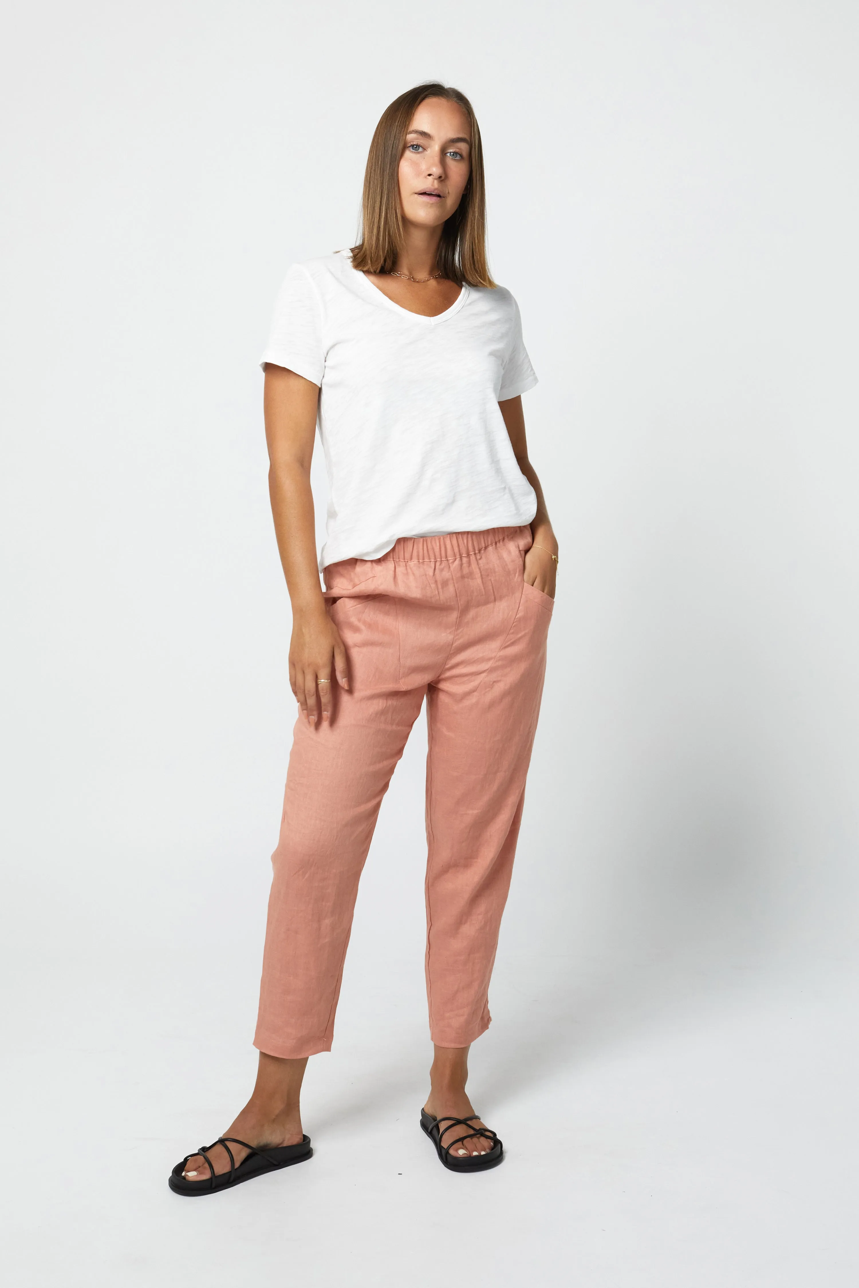 SUTTON HEMP PANT - CLAY