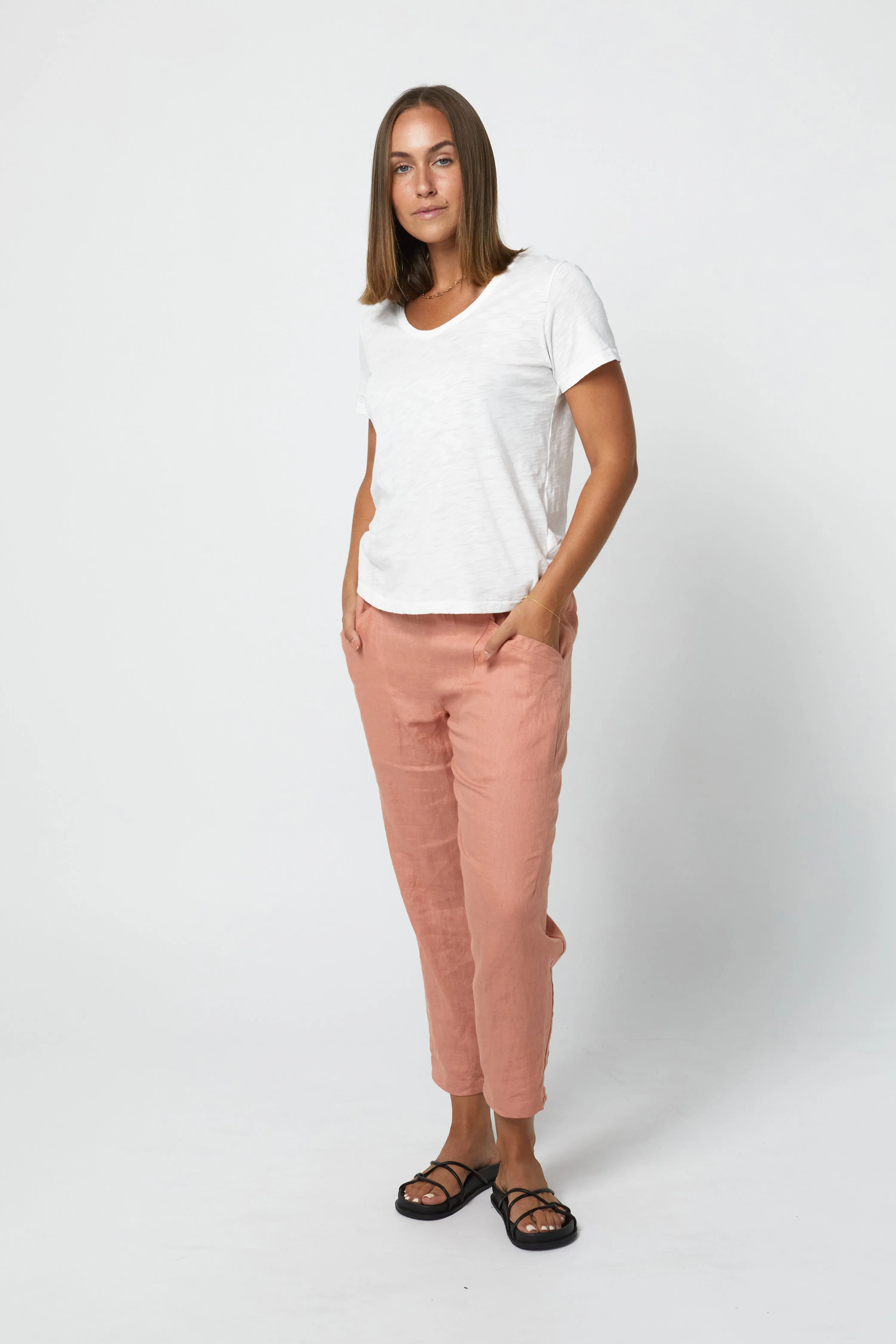 SUTTON HEMP PANT - CLAY