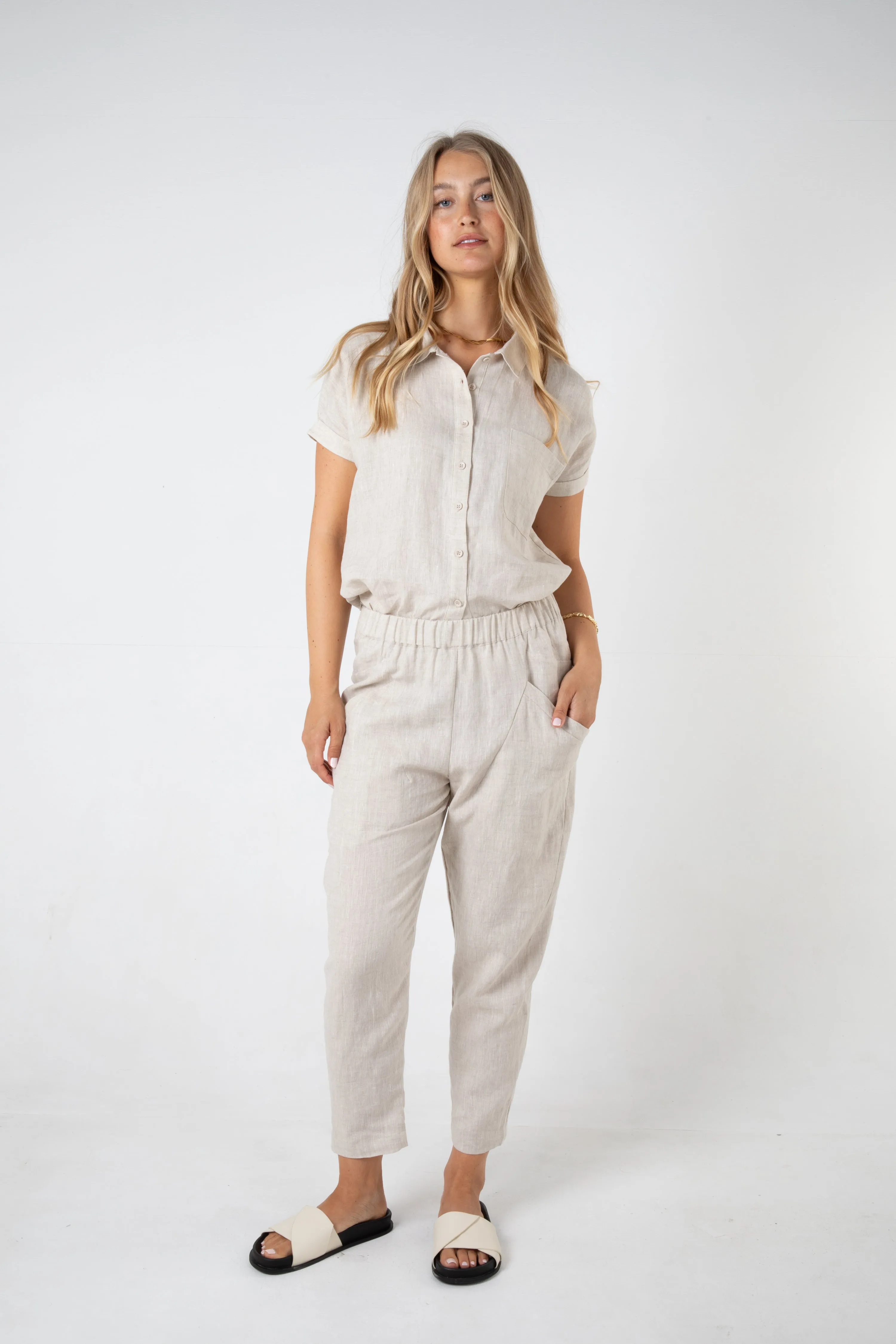 SUTTON HEMP PANT - NATURAL