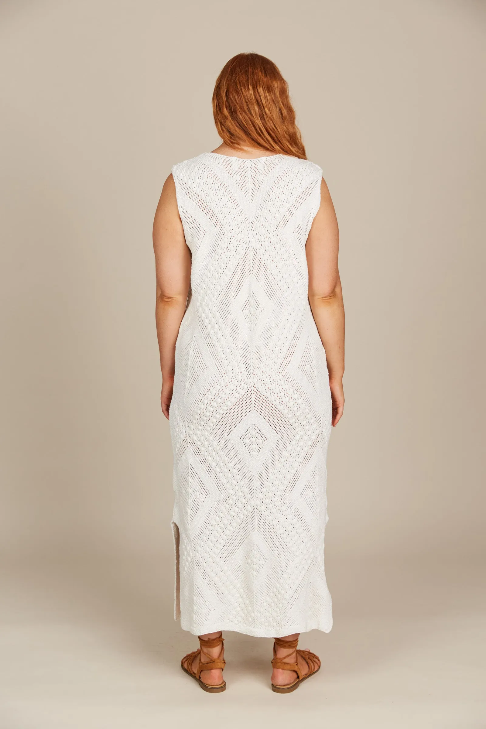 Sylvie Dress - Lotus White Crochet - Available Now