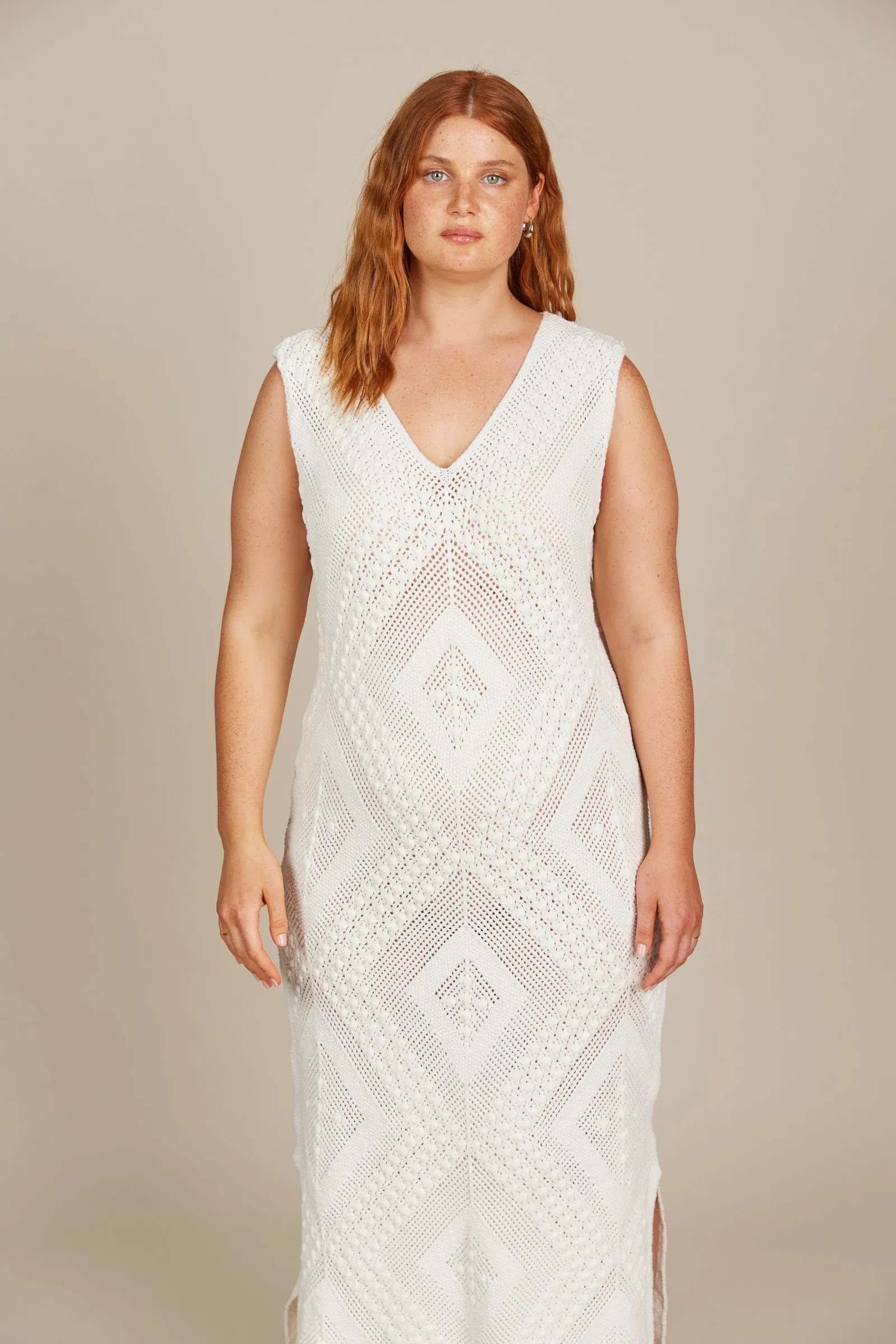 Sylvie Dress - Lotus White Crochet - Available Now