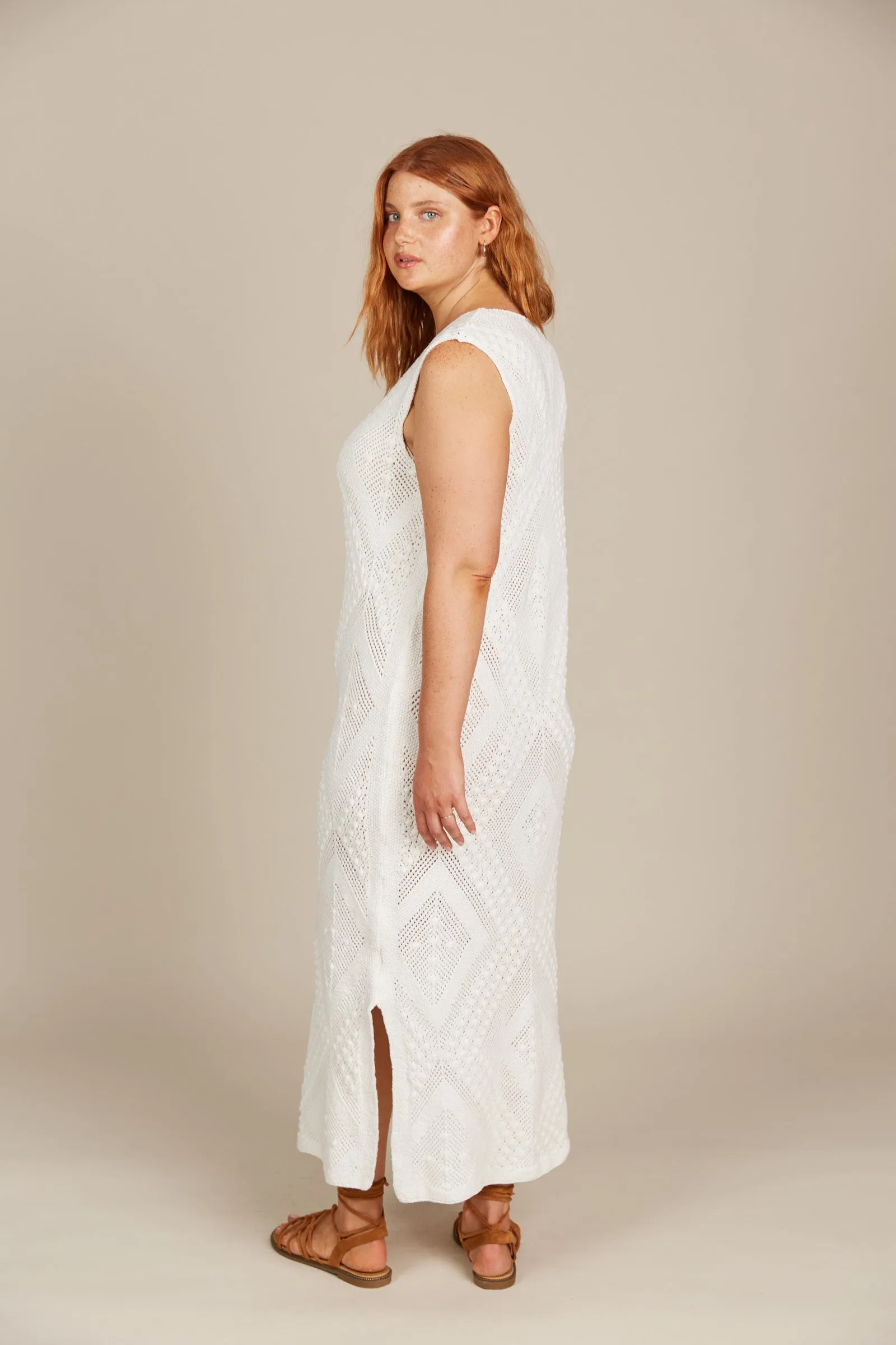 Sylvie Dress - Lotus White Crochet - Available Now