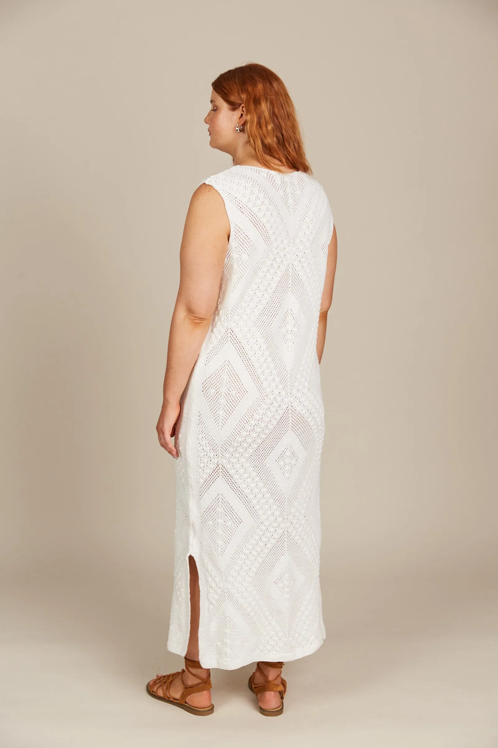 Sylvie Dress - Lotus White Crochet - Available Now