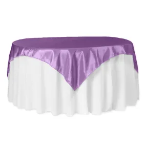 Taffeta Table Overlay Topper 72"x72" Square - Victorian Lilac/Wisteria