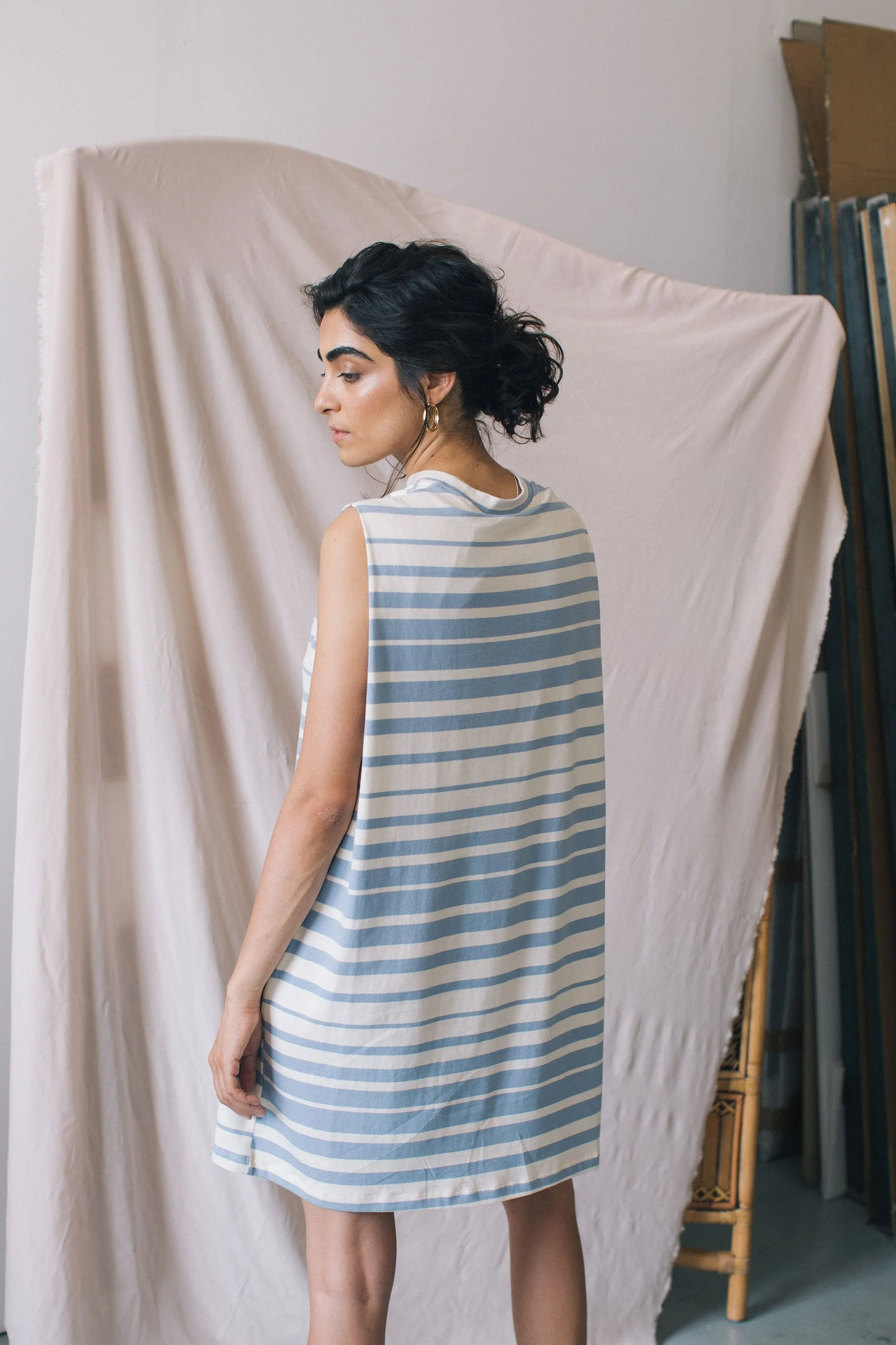 tee dress stripes<br> by Cossac