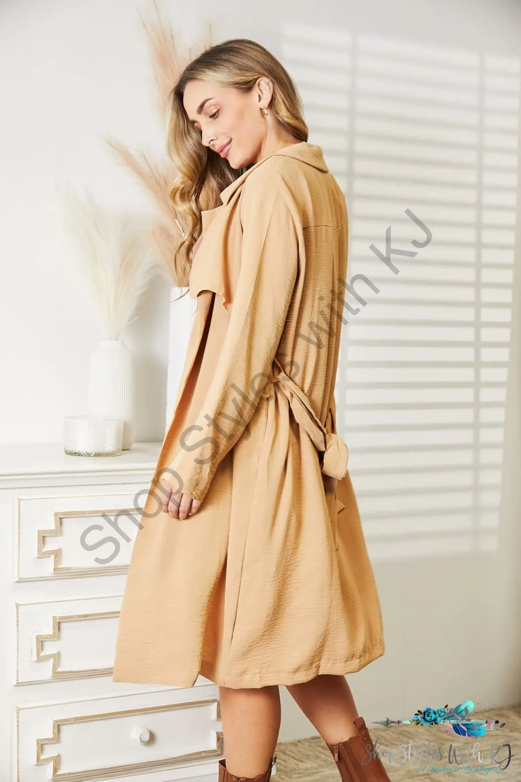 Tied Trench Coat with Pockets