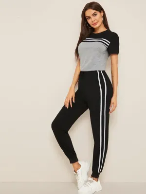 Tuxedo Stripe Side Sweatpants