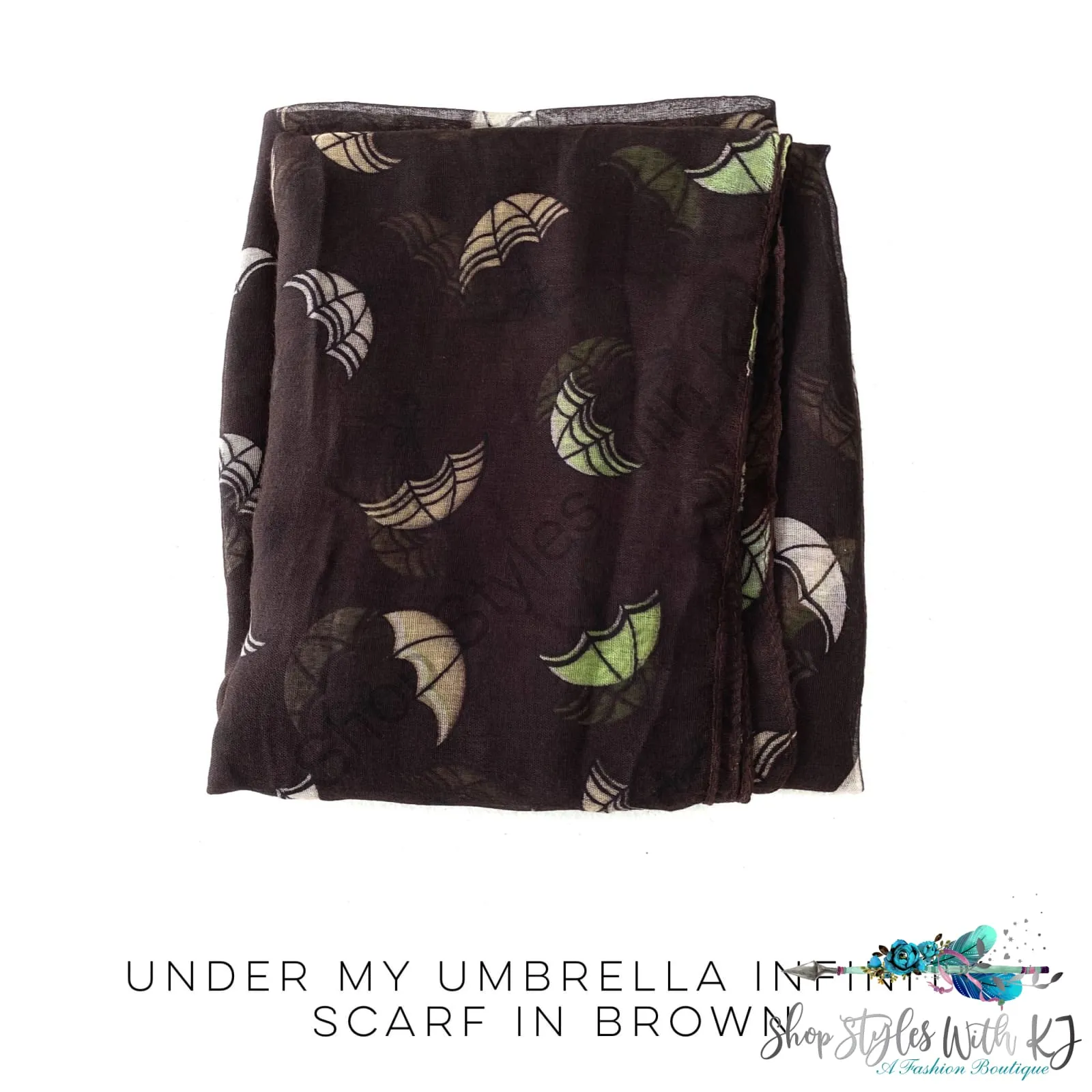 Under My Umbrella Infinity Scarf in Black