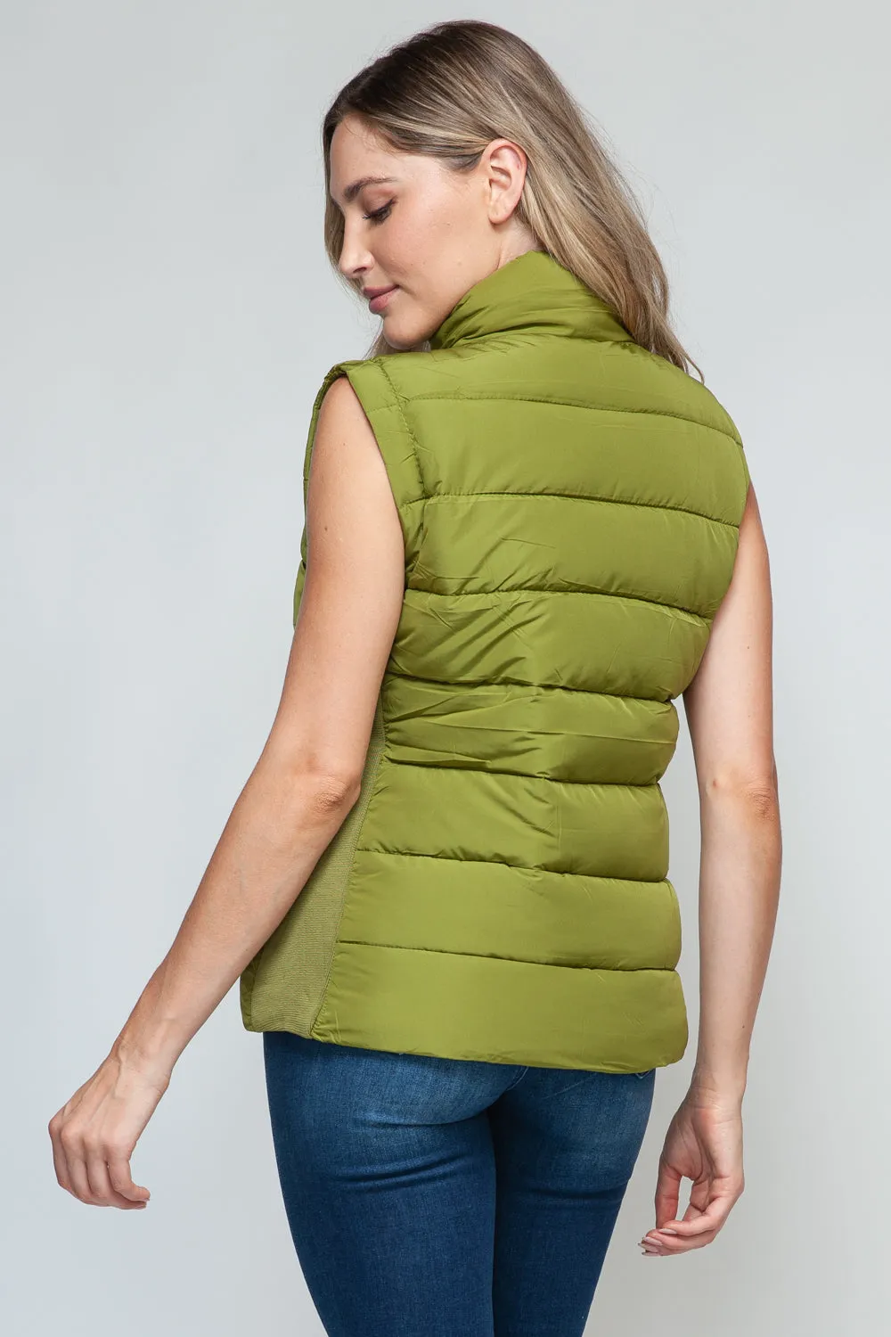 Zip Up Turtleneck Vest with Pockets