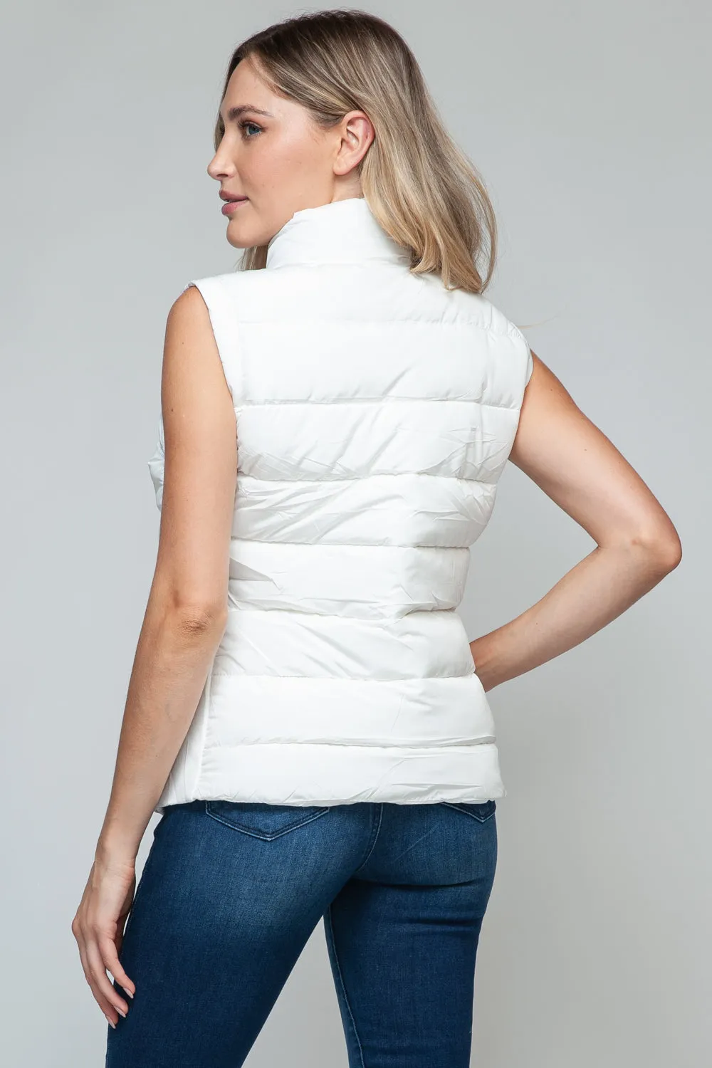 Zip Up Turtleneck Vest with Pockets